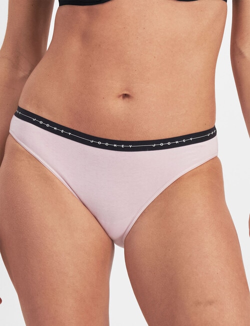 Jockey Woman Everyday Value Bikini Brief, 3-Pack, Sentimental Reasons, Pink Salt & Lupine product photo View 03 L