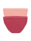 Jockey Woman Comfort Cotton Bamboo Bikini Brief, 2-Pack, Archie & Pink Stripe product photo View 02 S