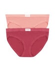 Jockey Woman Comfort Cotton Bamboo Bikini Brief, 2-Pack, Archie & Pink Stripe product photo