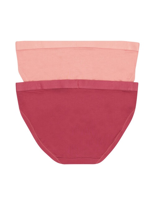 Jockey Woman Comfort Cotton Bamboo Bikini Brief, 2-Pack, Archie & Pink Stripe product photo View 02 L