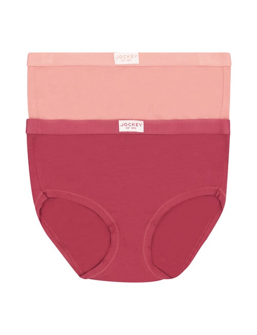 Jockey Woman Comfort Cotton Bamboo Full Brief, 2-Pack, Archie & Pink Stripe product photo