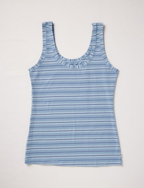 Jockey Woman Comfort Classics Cotton Camisole, Stripe & Dazed Blue product photo