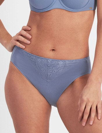 Jockey Woman NRU Cotton Hi Cut Brief, Smokey Blue product photo