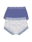 Jockey Woman Paris Cotton Full Brief, 2-Pack, Mosaic & Dark Blue product photo View 02 S