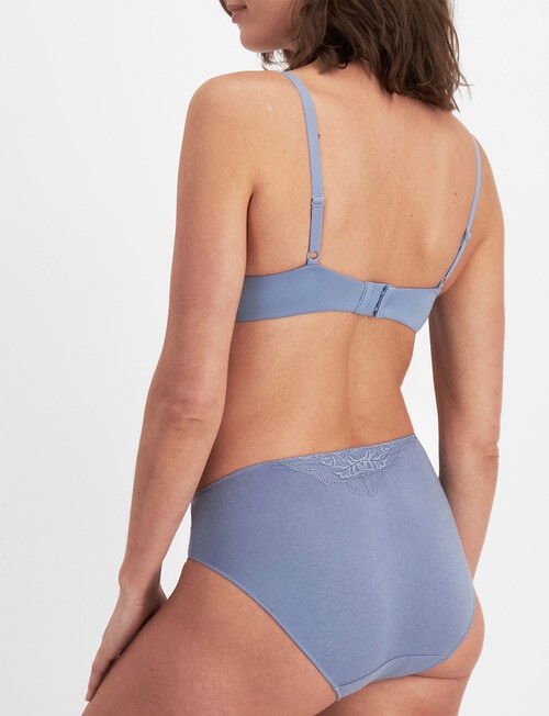 Jockey Woman NRU Cotton Hi Cut Brief, Smokey Blue product photo View 03 L