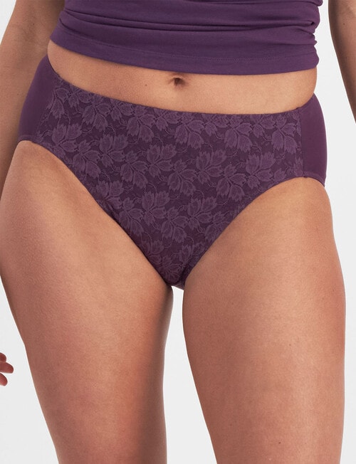 Jockey Woman NRU Lace Hi Cut Brief, Deep Fuschia product photo