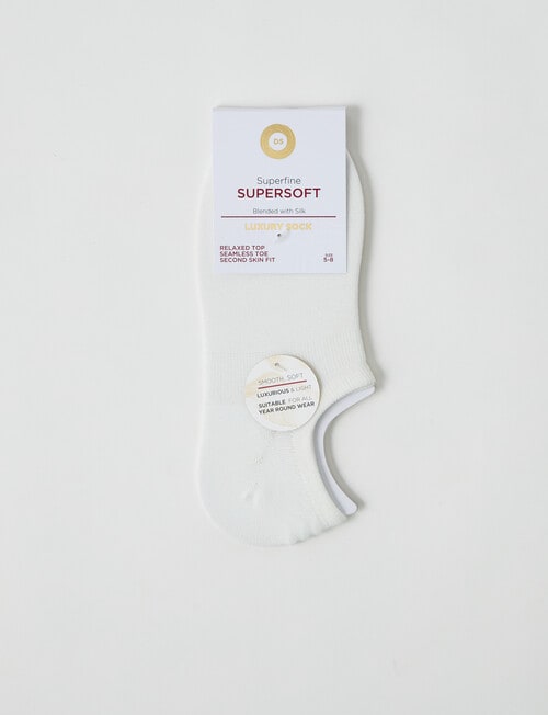 DS Socks Viscose Liner Sock, White product photo View 02 L