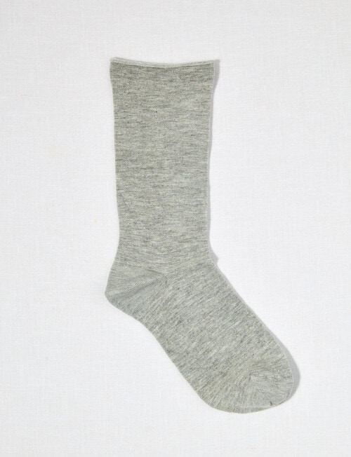 DS Socks Viscose Roll Top Sock, Greymarle, 5-11 product photo