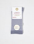 DS Socks Viscose Stripe Sock, Blue Granite & Icelandic Blue product photo View 02 S