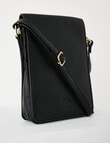 Carte Leather Small Crossbody Bag, Black product photo View 05 S