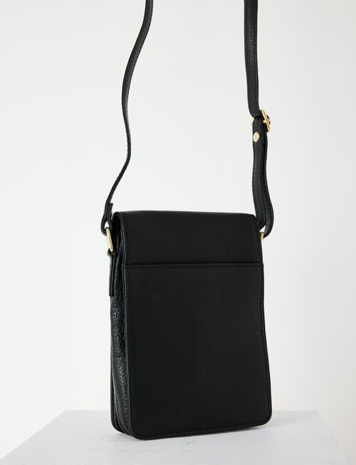 Carte Leather Small Crossbody Bag, Black product photo View 08 L