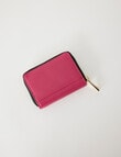 Carte Leather Small Zippy Wallet, Fuchsia product photo View 02 S