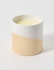 Terrace Citron Ceramic Candle, 12cm, White product photo