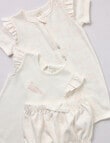 Little Bundle Swan Song Bodysuit, Romper, Bloomers Set, 3-Piece product photo View 02 S