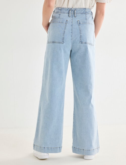 Denim Republic Wide Leg Jean, Iceberg product photo View 02 L