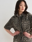 Denim Republic Shirt Dress, Animal Print product photo View 06 S