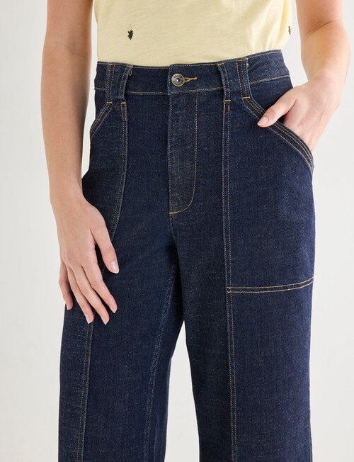 Denim Republic Utility Crop Jean, Rinse product photo View 04 L
