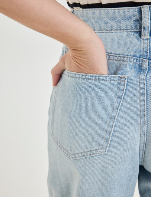 Denim Republic Barrel Leg Jean, Light Wash product photo View 04 L