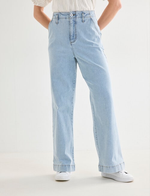Denim Republic Wide Leg Jean, Iceberg product photo