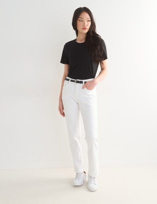 Denim Republic Straight Leg Jean, White product photo