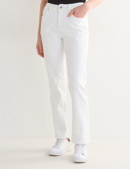Denim Republic Straight Leg Jean, White product photo View 06 L