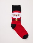 Lyric Red Nose Santa Crew Socks, Scarlet product photo
