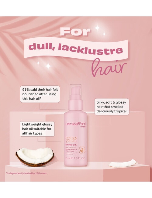 Lee Stafford Coco Loco Shine Oil, 75ml product photo View 03 L