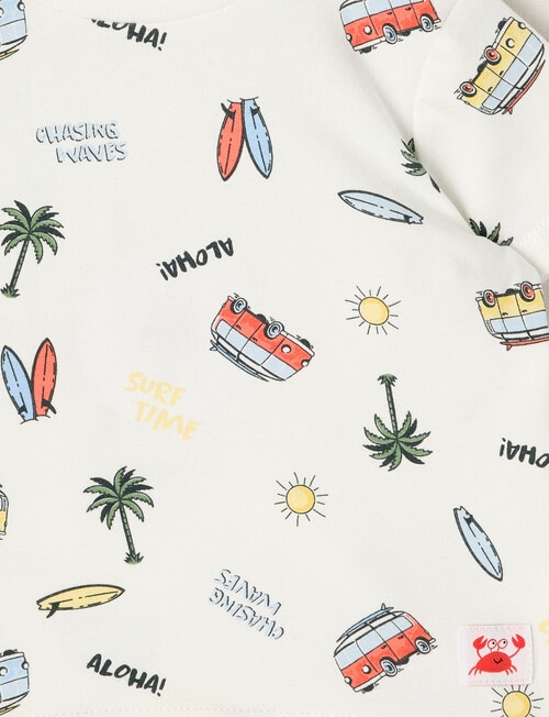 Teeny Weeny Combi Short Sleeve Tee, White product photo View 02 L