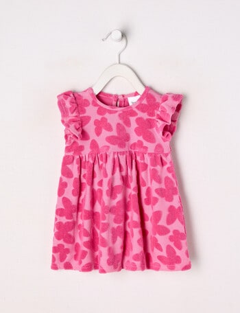 Teeny Weeny Fairy Garden Play Time Terry Towel Dress, Pink product photo
