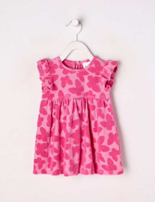 Teeny Weeny Fairy Garden Play Time Terry Towel Dress, Pink product photo