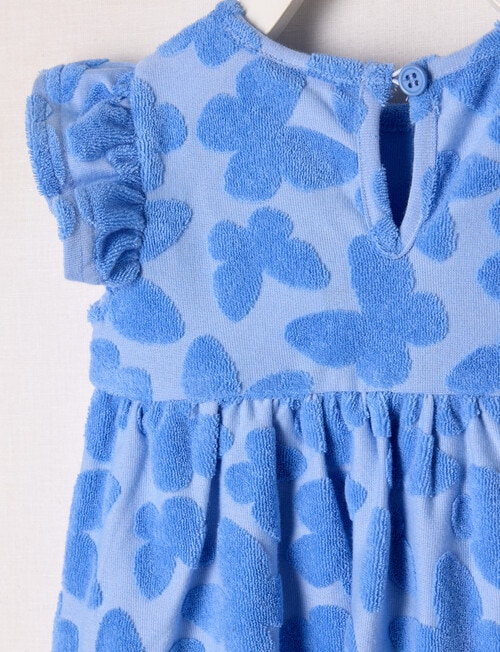 Teeny Weeny Fairy Garden Play Time Terry Towel Dress, Blue product photo View 02 L