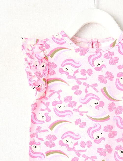 Teeny Weeny Fairy Garden Play Unicorn Tee, Pink product photo View 02 L