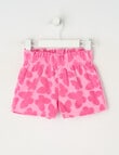Teeny Weeny Play Time Butterfly Terry Shorts, Watermelon product photo