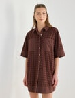 Mineral Sabina Broderie Boxy Dress, Chocolate product photo View 04 S