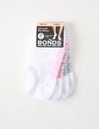 Bonds Logo Lite No Show Socks, 4-Pack, White & Blossum product photo