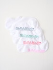 Bonds Logo Lite No Show Socks, 4-Pack, White & Blossum product photo View 02 S