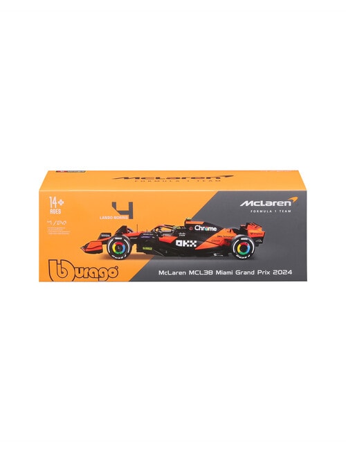Bburago 1:24 Mclaren MCL38 2024, #4 Norris Hard Case product photo View 02 L