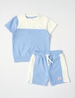 Teeny Weeny Short Sleeve Top & Short Set, 2-Piece, Blue product photo