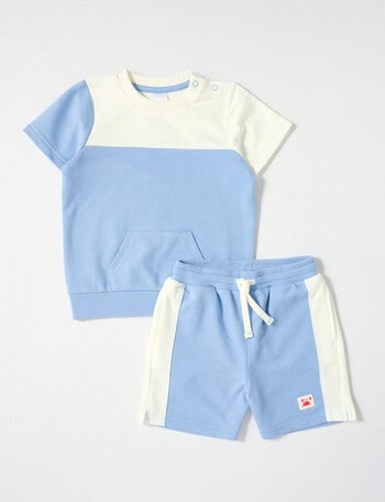 Teeny Weeny Short Sleeve Top & Short Set, 2-Piece, Blue product photo