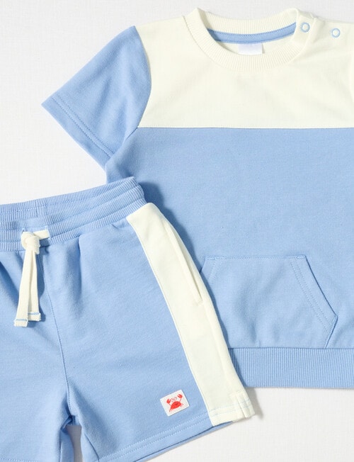 Teeny Weeny Short Sleeve Top & Short Set, 2-Piece, Blue product photo View 02 L