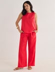 Zest Linen Wide Leg Pant, Hibiscus product photo View 03 S