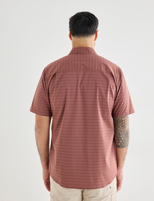 Kauri Trail Base Stretch Short Sleeve Shirt, Rust product photo View 02 L