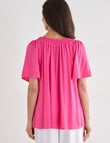 Ella J Shirred Top, Pink product photo View 02 S