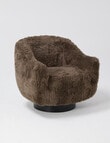 LUCA Furniture Paddy Swivel Chair, Brown product photo