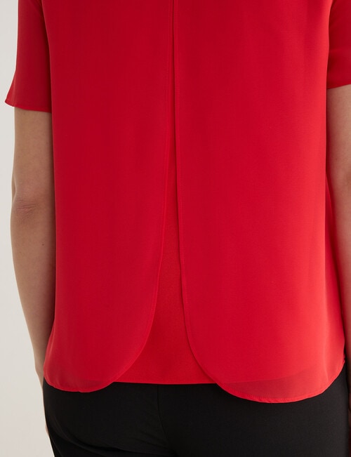 Oliver Black Double Layer Top, Red product photo View 05 L