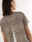 Oliver Black Double Layer Top, Animal Print product photo