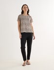 Oliver Black Double Layer Top, Animal Print product photo View 03 S