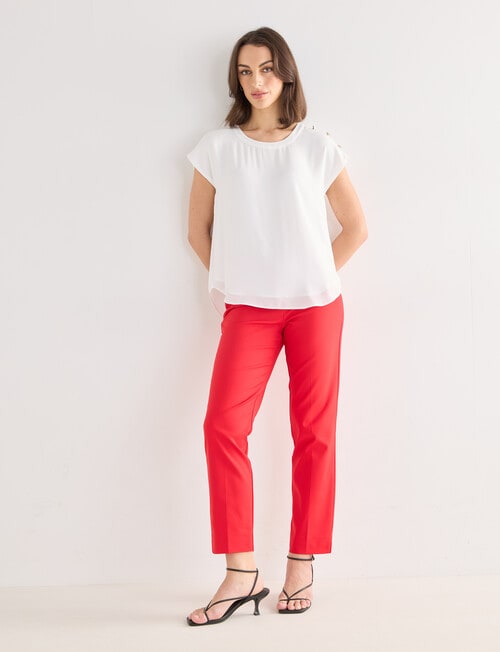 Oliver Black Detail Overlay Top, Ivory product photo View 03 L