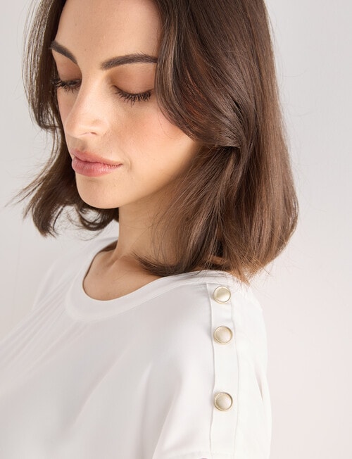 Oliver Black Detail Overlay Top, Ivory product photo View 04 L