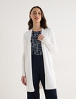 Oliver Black Longline Cardigan, Ivory product photo